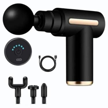 Imagem de Pistola Massageadora Elétrico Miofascial Corporal Relaxamento Tratamento Fisioterapêutico Profissional Fisio Atleta Gun Relax Crossfit Massagem 4 Ponteiras e Variação de Velocidades Cores Sortidas DAFALUI
