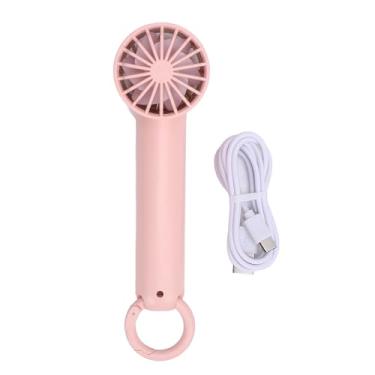 Imagem de Fan de Mini -doel Com Ruído Baixo, 5 Engrenagens Ajustes Digitais Leves e Portáteis Design Mini Pocket Reloling Filing para Camping Viagens de Bicicleta (branco) (luz vermelha)