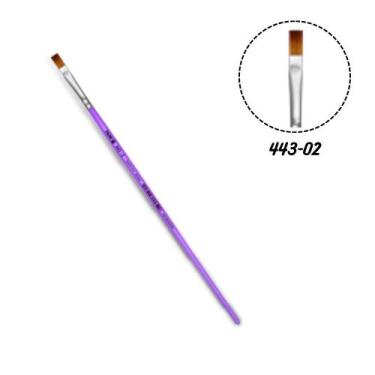 Imagem de Pincel Chato 443 - 02 Longo Sintético Tigre Cerdas Marrom