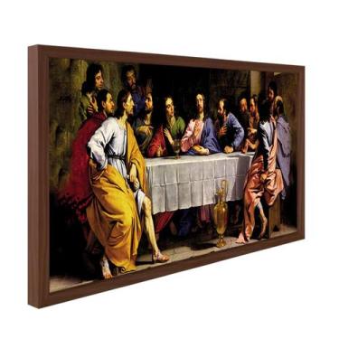 Imagem de Quadro Decorativo Religiosos Santa Ceia Jesus Fé Sagrada Família com M