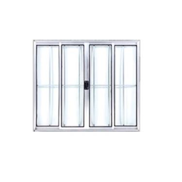 Imagem de Vitro de correr (Janela) 100x100 com grade alumínuio branco - Linha 14