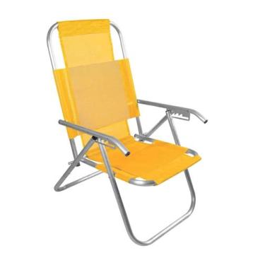 Imagem de CADEIRA DE PRAIA ALUMÍNIO RECLINAVEL VIP 150 Kg - CADEIRAS BRASIL TROP