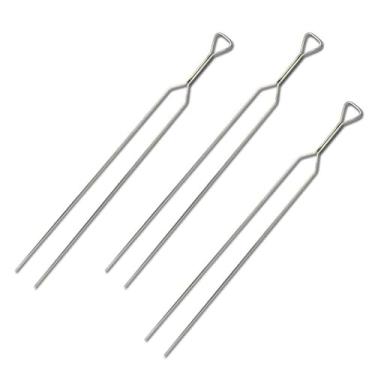 Imagem de Kit 3 Espeto Grande Inox Duplo Churrasco Costela N85 Gastrobel