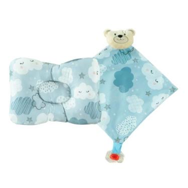 Imagem de Naninha com Prendedor de Chupeta + Travesseiro Anatômico para Bebê Kit