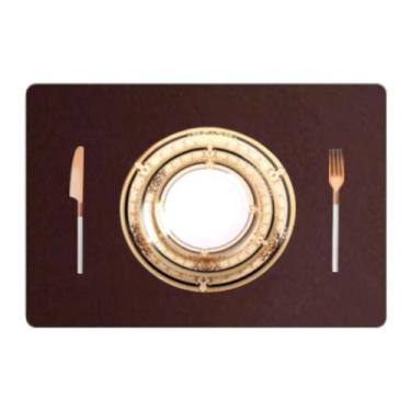 Imagem de 14 Jogo Americano Couro Impermeável Limpa Facil Para Mesa - Genertoy