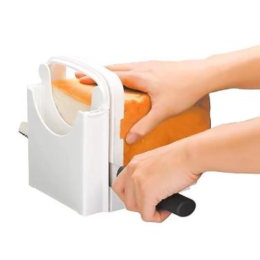 Imagem de Fatiador De Pao Caseiro Ajustavel Cortador Queijo Presunto Maquina Multifuncional Guia Corta Bolo Forma Frutas