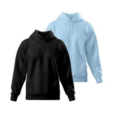 Imagem de Kit 2 Blusas De Moletom Pelúciado Fechado Com Capuz-Masculino