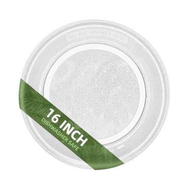 Imagem de Placa de Vidro para Micro-ondas Gemroom 40,6 cm para GE, Samsung, Frigidaire, Placa de Vidro de Substituição de 406 mm para Micro-ondas, Prato Giratório de Vidro para Micro-ondas