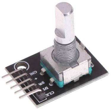 Imagem de DMITIZYN KY-040 Rotary Encoder Module for Arduino - 360° Rotation Counting, 5V, Compact Size, Reset Button, Pulse Frequency Output