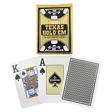 Imagem de Copag Poker Size Jumbo Index Texas Hold'em Baralho Único (Preto)