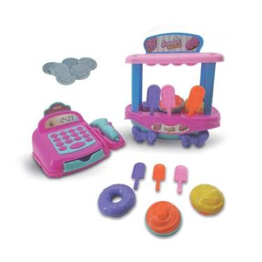 Imagem de Kit Caixa Registrado E Sorveteira Infantil - Bs Toys