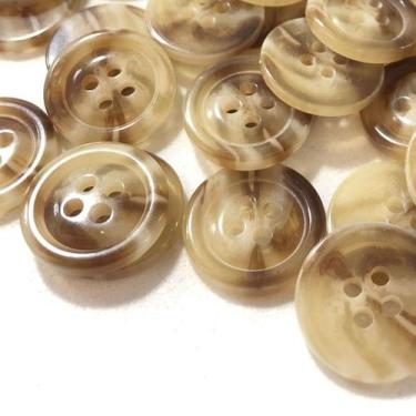 Imagem de Botão Roupa Bege Tartaruga Costura 1.8cm 4 Furos 100un Artesanato - In