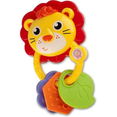 Imagem de Chocalho Mordedor Para Bebê - Leão Leãozinho - Zoop Toys Cor Amarelo