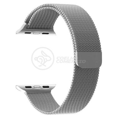 Imagem de Pulseira Milanese De Aço De Ferro Iwo Smartwatch 42mm E 44mm Em Aço Inoxidável - Prata