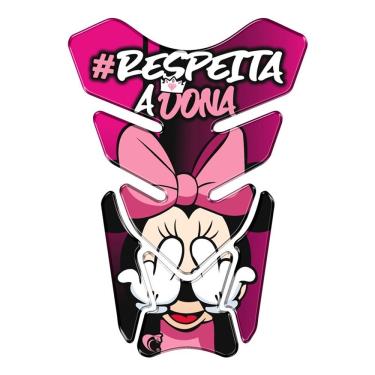 Imagem de Adesivo Resinado Protetor De Tanque Moto Honda Universal Minnie Cor Rosa