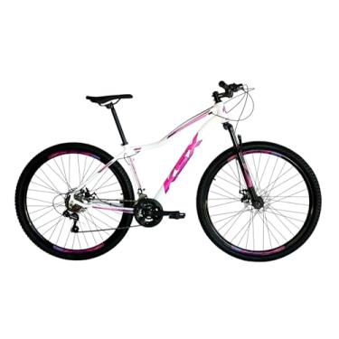 Imagem de Bicicleta Bike Aro 29 KSW e KSX MTB Alumínio 21V Câmbios ESPECIAIS- Feminina - Cabeamento Superior Interno (BRANCA (ADS PINK/VIOLETA), 17)