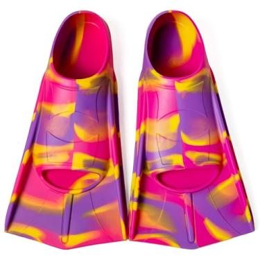 Imagem de Fanwill Nadadeiras Infantis, Curtas, Para Natação De Colo E Treinamento, Crianças, Meninas Meninos (Colorido - Roxo, M (Eua 3,5-4,5 Eua, Mulheres 5-7))