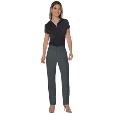 Imagem de Calça social feminina cigarrete com Elastano e Bolsos - Demorgan Unifo