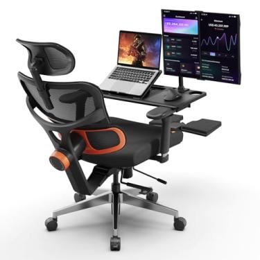 Imagem de Newtral Cadeira de escritório ergonômica – Cadeira de mesa de escritório em casa, suporte lombar de acompanhamento automático, apoio de braço 4D, profundidade do assento e altura ajustáveis para ficar