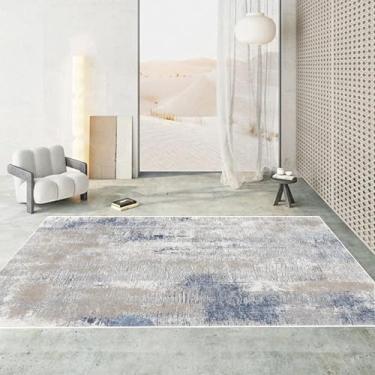 Imagem de Tapete estilo abstrato para decoração de sala de estar, tapete de chão fácil de limpar, lavável, sala de estar, quarto, sofá (120 x 200 cm, 47 x 78,7 pol./Sem fiapos - 5)