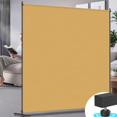 Imagem de Divisor de quarto, tela de privacidade de painel único de 182 x 182 cm de altura com tecido espesso, parede divisória portátil para separação de cômodos, separador independente para ambientes internos