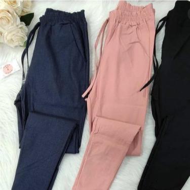 Imagem de Calça jogger bengaline feminina - Filó Modas, G, Preto