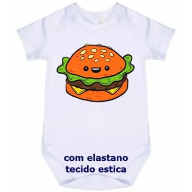Imagem de body bebê hambúrguer cód 965 - nick aloha, Branco, P