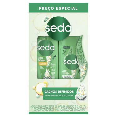 Imagem de Kit Shampoo 300ml e Condicionador 190ml Seda Cachos Definidos