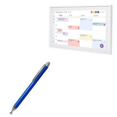Imagem de BoxWave Caneta Stylus compatível com calendário Skylight (38.1 cm) - Caneta capacitiva DualTip, ponta de fibra de ponta de disco, caneta Stylus capacitiva - Azul lunar