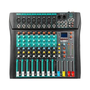 Imagem de Mesa de Som 8 Canais Compacta Efeitos Phantom Power Knup ON-MX04