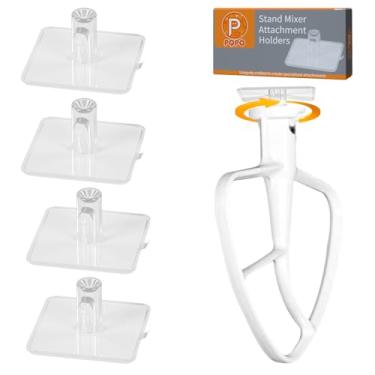Imagem de Suportes de fixação para batedeira compatíveis com acessórios de batedeira Kitchenaid (transparente)