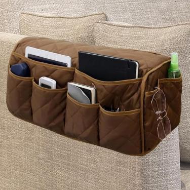 Imagem de QKBZJUE Suporte Para Poltrona, Organizador Antiderrapante Poltrona Reclinável, À Prova D'Água Apoio De Braço Sofá, Controle Remoto Cadeira Com 14 Compartimentos Tv, Telefone, Revista