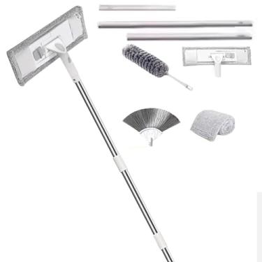 Imagem de TBATM Mops de Limpeza para Pisos um Conjunto, Mop Plano Poderoso com Pano de Fibra Ultra Fina para uso Seco e Molhado, para Parede, Carro,E,501cm