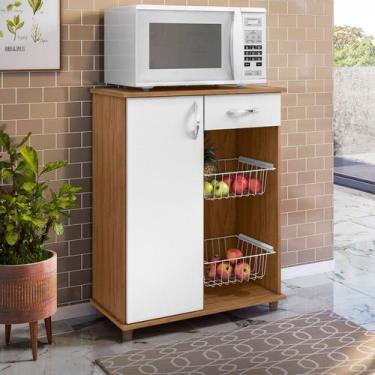 Imagem de Armário de Cozinha Coral 1 Porta 1 Gaveta com Fruteira Freijó Trend/Br