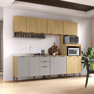 Imagem de Cozinha Modulada 100% Mdf 5 Peças 14 Portas 2 Gavetas Torre-quente 2 B
