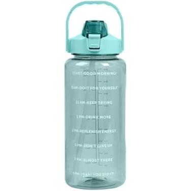 Imagem de Garrafa de Água 800Ml Litros com Canudo para Esportes Academia Corrida Acampamento Escola Squeeze Casa Buritis (Verde)