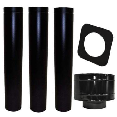 Imagem de Kit Instalação Galvanizado para Calefator (3 canos de 1 metro) - Metal