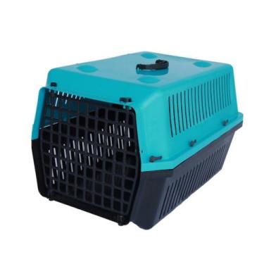 Imagem de Caixa Transporte Cachorros Gato Médio Azul N3 Alvorada