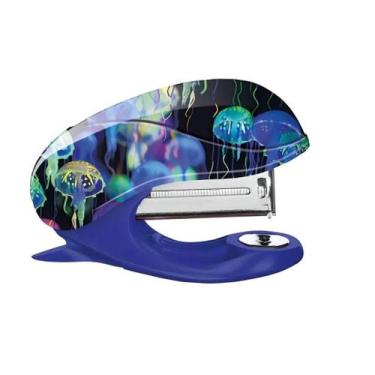 Imagem de Mini Grampeador Maped Água Viva + Caixa com 400 Grampos  Compacto e Di
