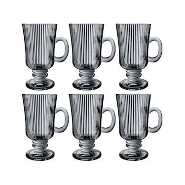 Imagem de Conjunto com 6 Xícaras L`Hermitage Irish Coffee Cameratta em Vidro 230ml - Cinza