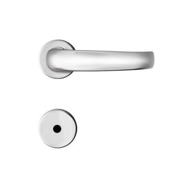 Imagem de Fechadura Papaiz Mz271 Banheiro 40mm Roseta Cromado, Cromado