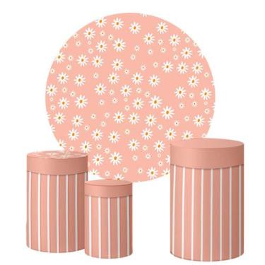 Imagem de Trio Capas Cilindro Painel Redondo 1,50m Margaridas - Fadrix, K1DAY000