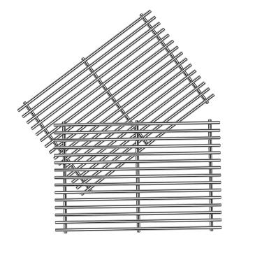 Imagem de Meyafiny Grelhas de aço inoxidável 9 mm 44.5 cm para Weber Spirit E-310 E315 E320 E330 S310 S315 S330 GS4 Spirit 2 peças de reposição para churrasqueiras Weber 7638, 7639 Spirit 300 Spirit II 300