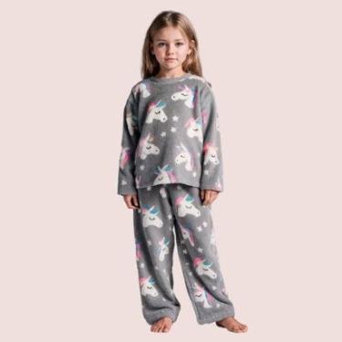 Imagem de Pijama Juvenil Quentinho Com Calça Estampada Blue-Feminino