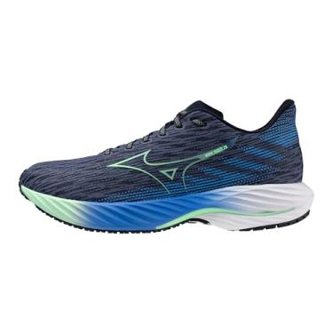 Imagem de Mizuno Tênis de corrida masculino Wave Rider 28, Vintage Indigo-neo Mint, 45