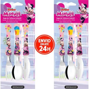 Imagem de Kit Com 2 Talher Infantil Hulk Inox Simonaggio Disney Garfo e Faca, MI