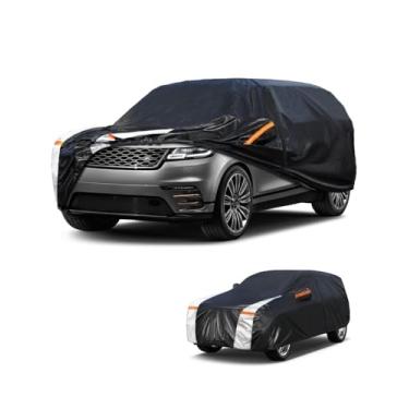 Imagem de Capa de carro SUV grande para Land Rover Range Rover 2001-2025 100% à prova d'água para todos os climas, capas externas completas para uso externo, chuva, sol, vento, proteção UV.