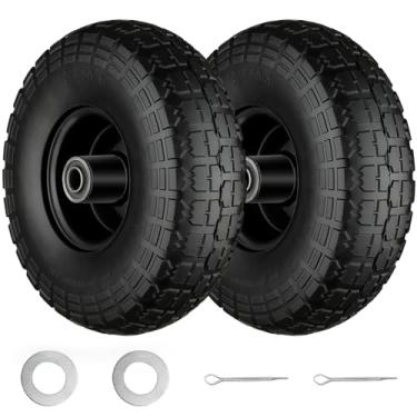 Imagem de Cubesprings 4,10/3,50-4 Pneus de 25,4 cm sólidos sem pneu e roda para substituição de carrinho de mão carrinho de mão carrinho de mão