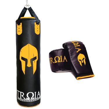 Imagem de Kit Troia Sport Saco De Pancada Vazio Pró 120X100 cm + Luva Bate Saco-Unissex