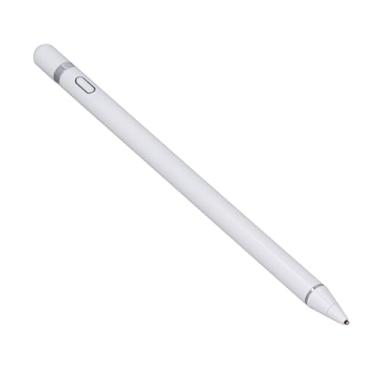 Imagem de Generic Caneta Capacitiva Ativa, Liga de Alumínio Pen de Tela de Toque Precisa Com Tampa de Absorção Magnética para Comprimidos (Branco)